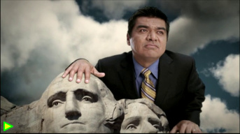 George Lopez as giant walking through clouds (TV commercial)